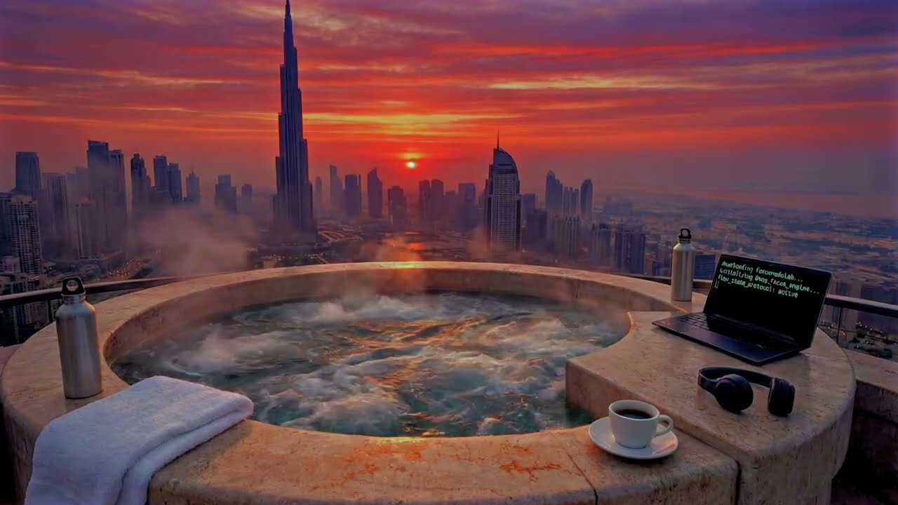 Good Morning Dubai ☀️ Deep Focus & Flow State Activation | 4K Luxury Sunrise