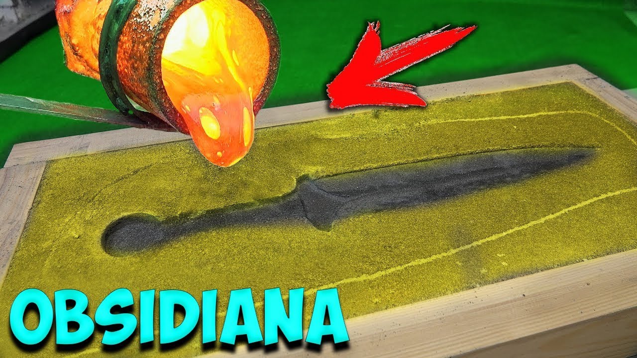 HICE UNA ESPADA DE OBSIDIANA - PRESIONE LA LAVA Y LA DERRAME EN...