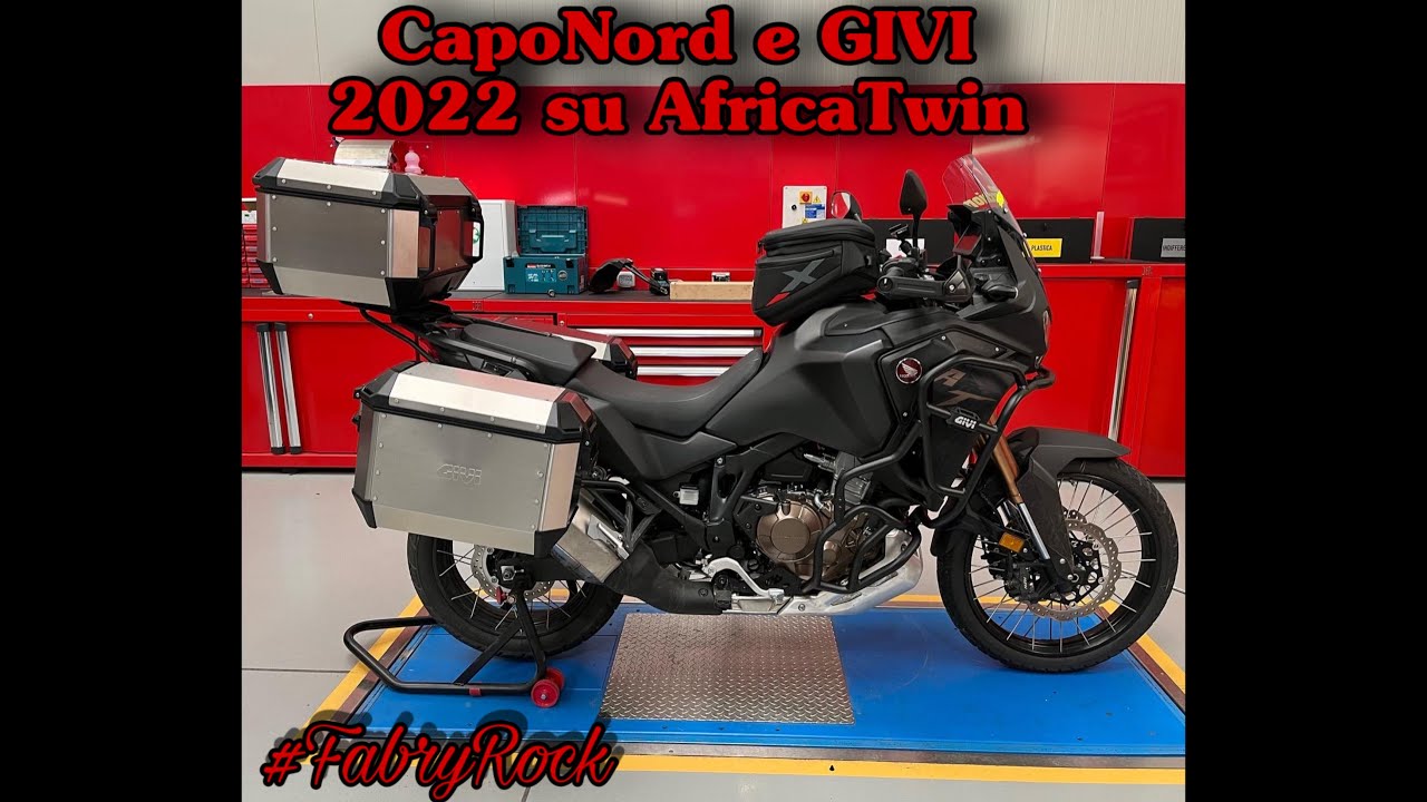 allestimento GIVI 2022 per un caffè a CapoNord con la mia Africa Twin #FabryRock