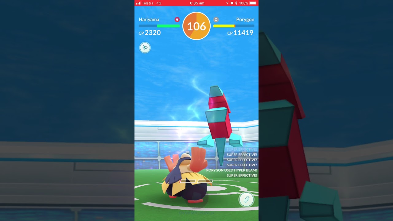 Pok&eacute;mon Go - Level 3 Raid - Porygon Solo