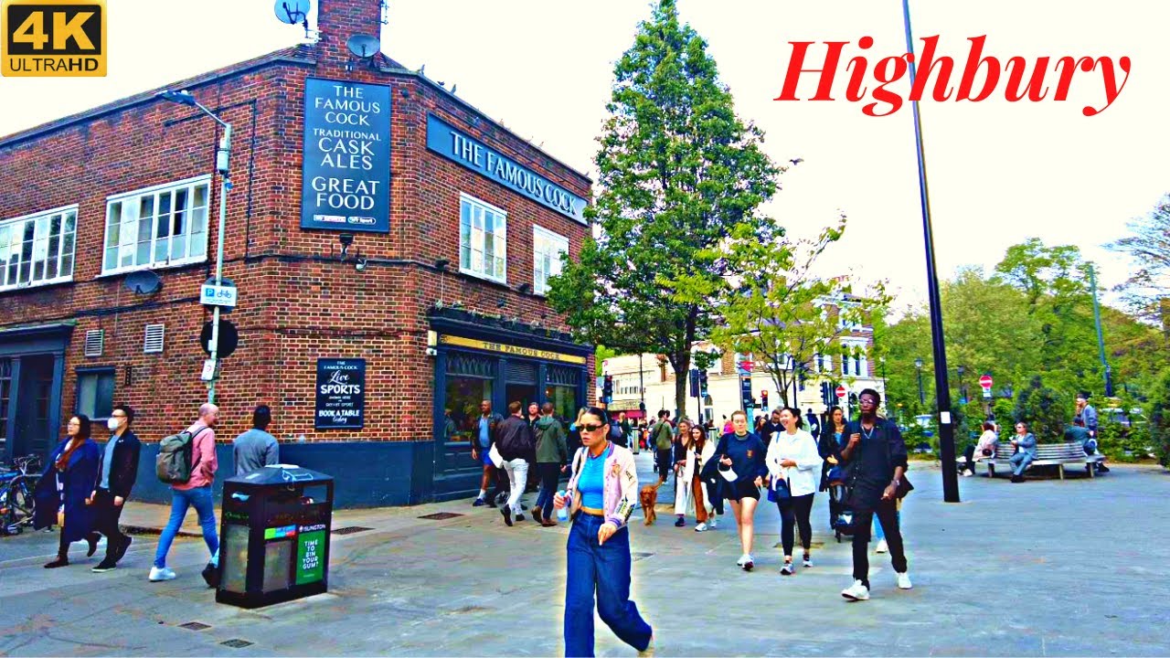 [4K]  London Walk - 🐰   Lively Highbury & Islington, North London