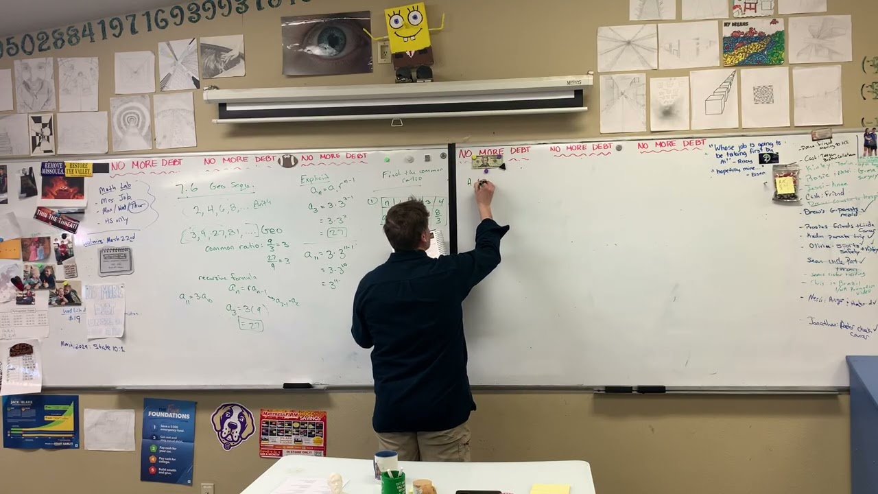 Algebra 1: 7.6 geometric sequences 