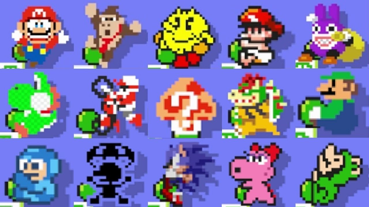Super Mario Maker - All 153 Characters