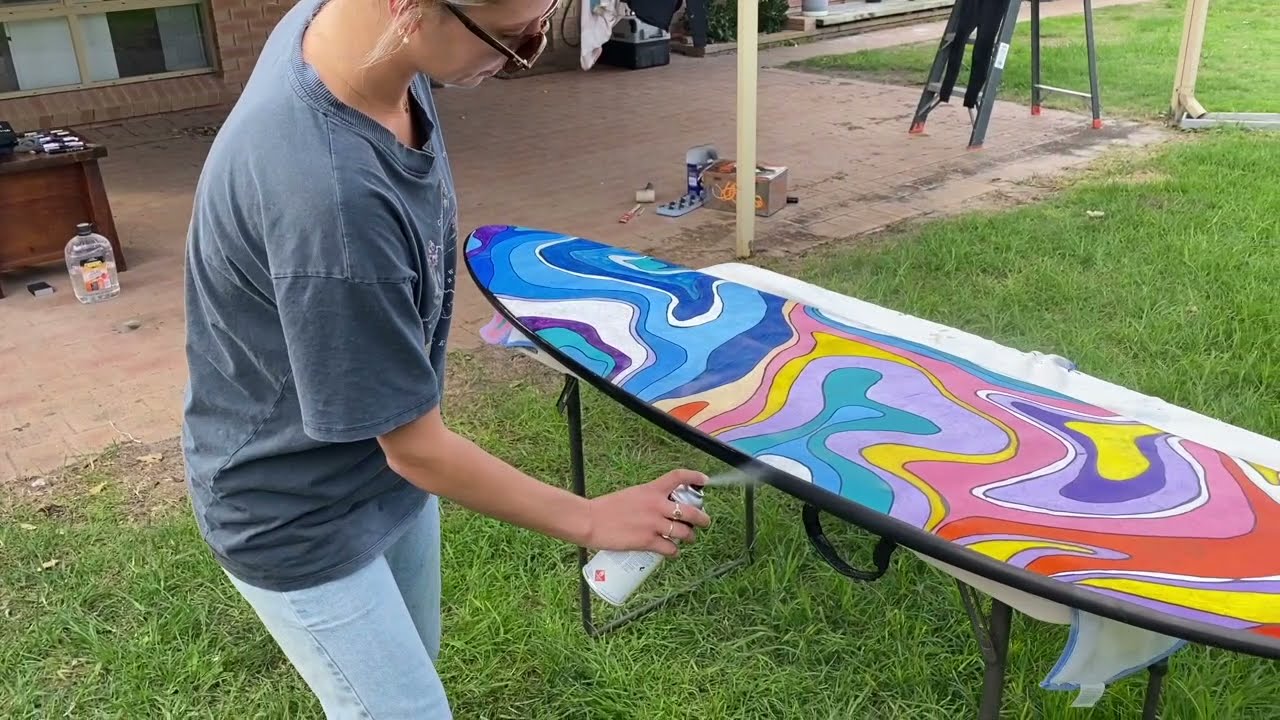 Second Hand Surfboard Make Over With Surfpaints Acrylic Paint Pens