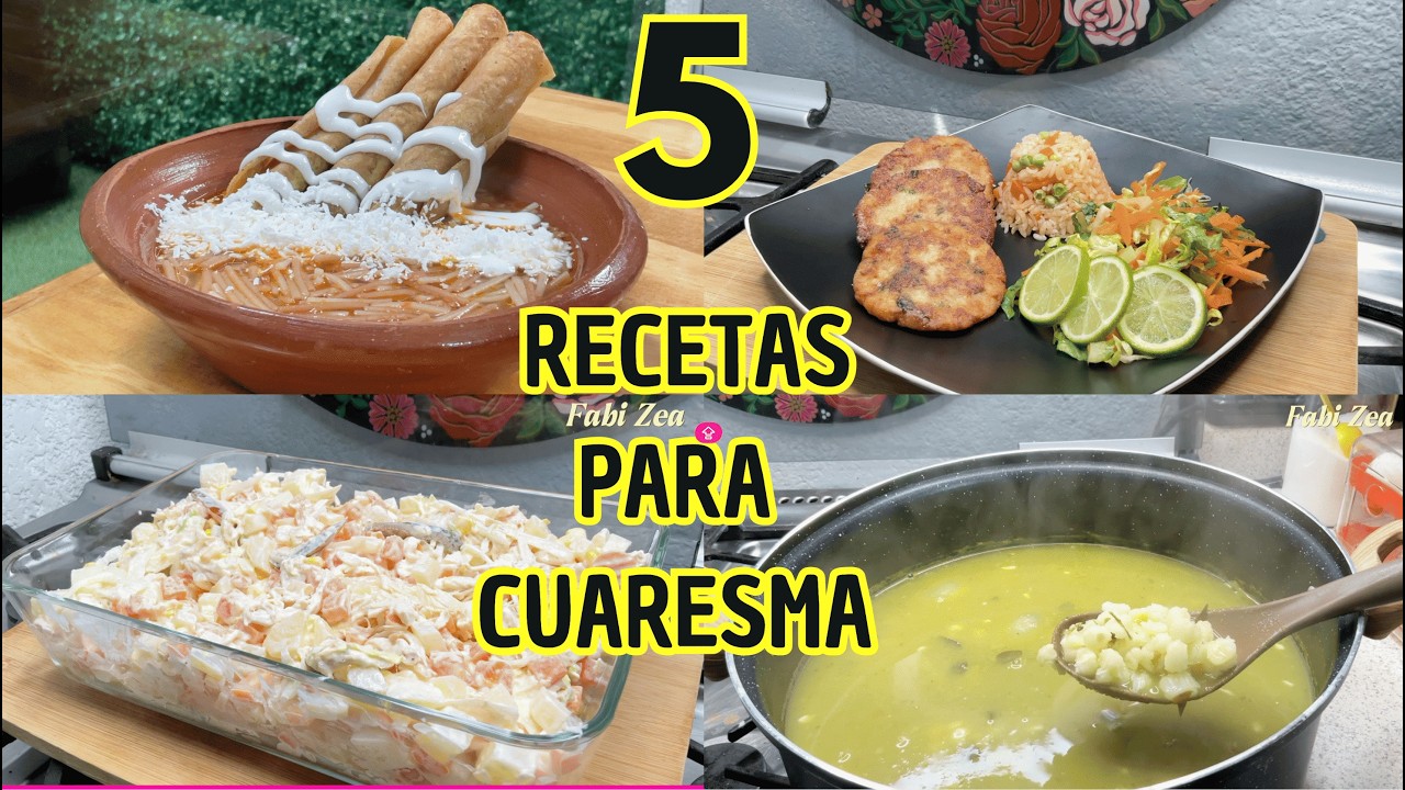✅️5 Recetas de Cuaresma y super faciles y deliciosas