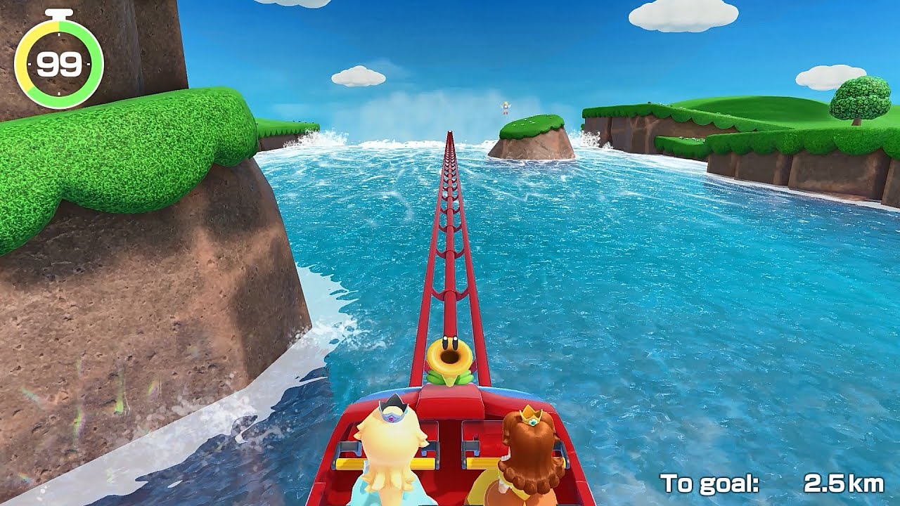 Super Mario Party Jamboree TV Carnival Coaster #16 Rosalina, Daisy