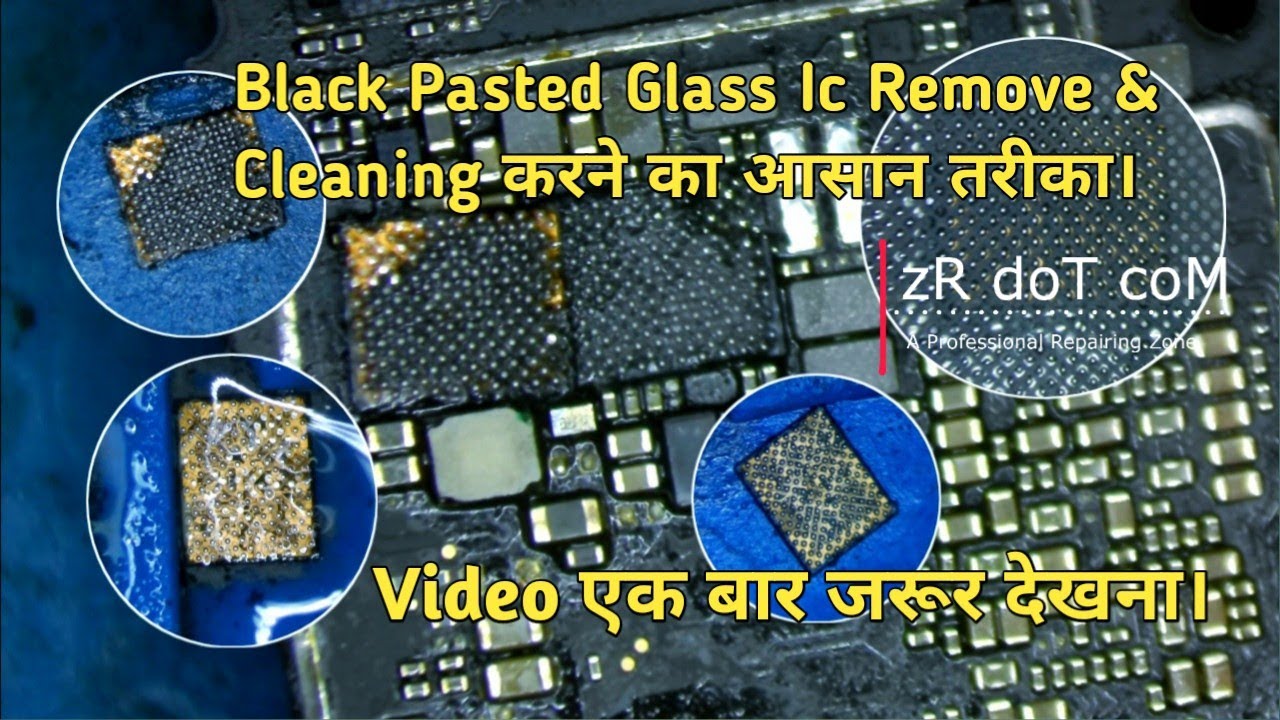 How To Remove Black Pasted Power Ic Remove 🔥| Ic Black Glue Cleaning & Reballing Full Process