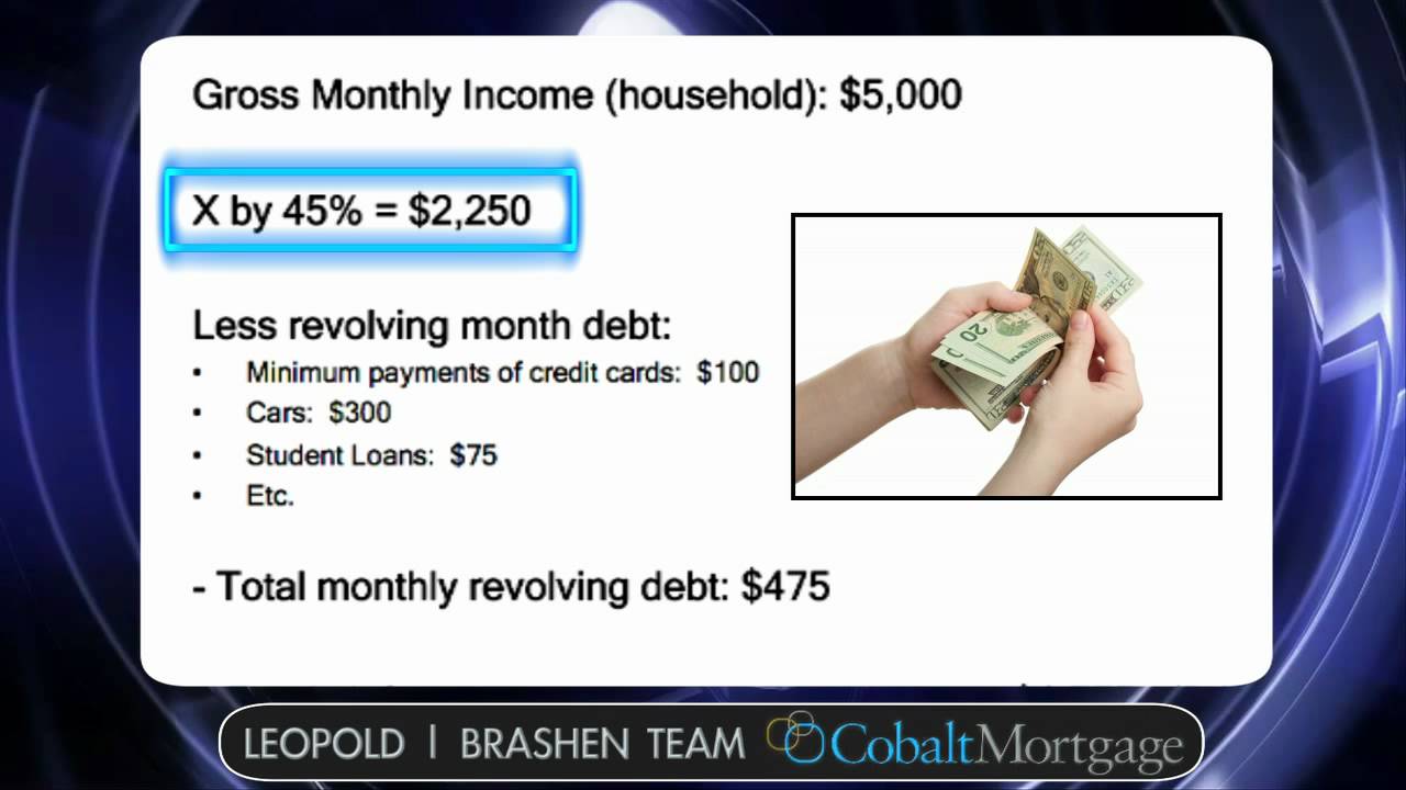 Debt to Income Ratio Calculation