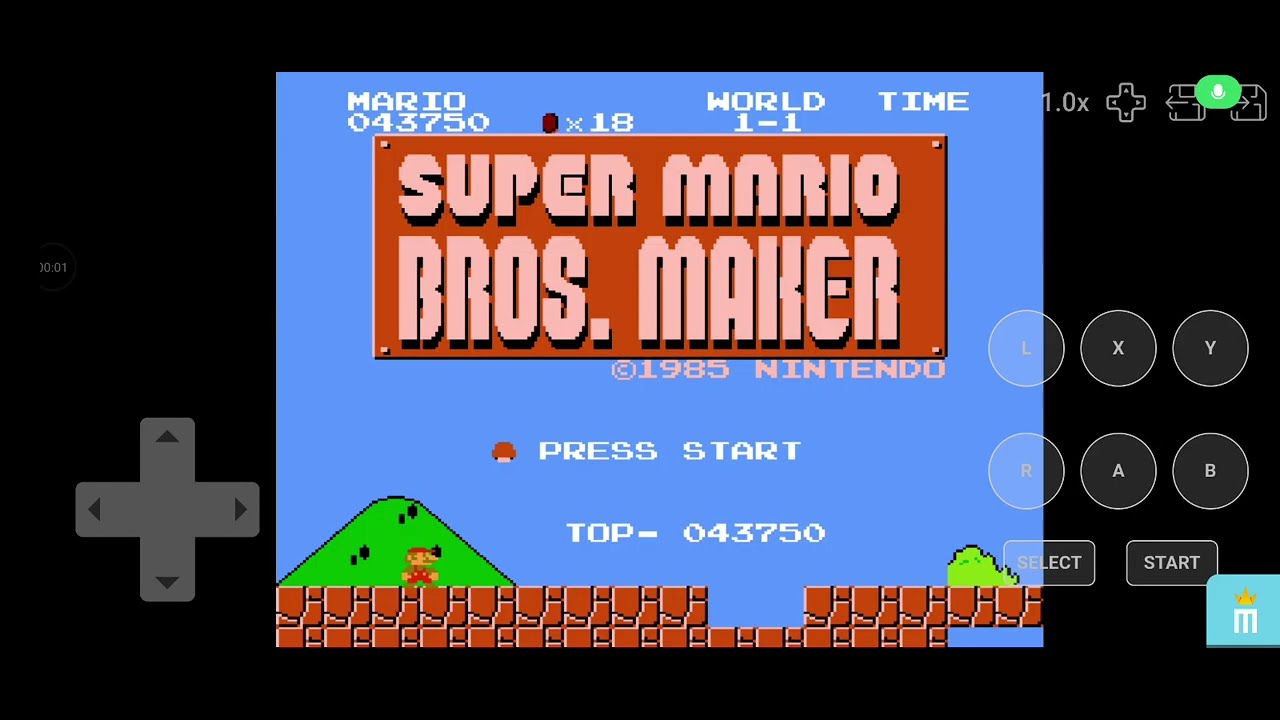 Jogando super Mario Bros 