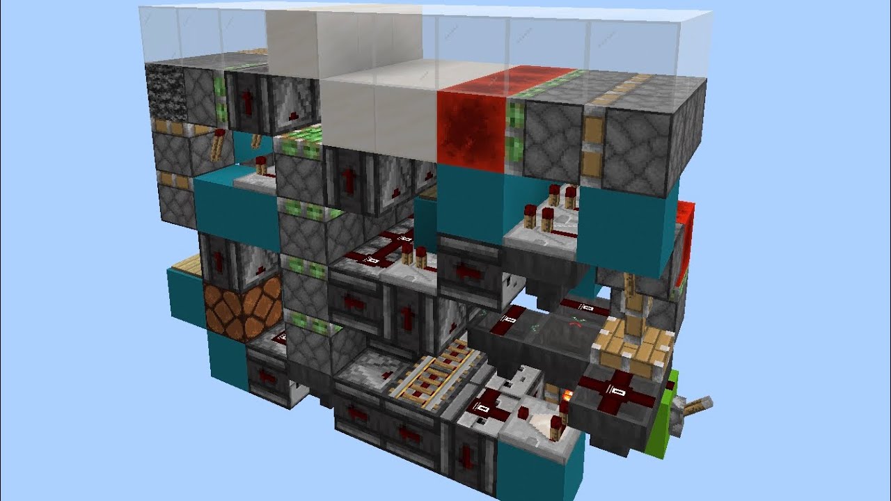[Tutorial] 3x3 Full Hipster Door - 162 Blocks [MCBE]