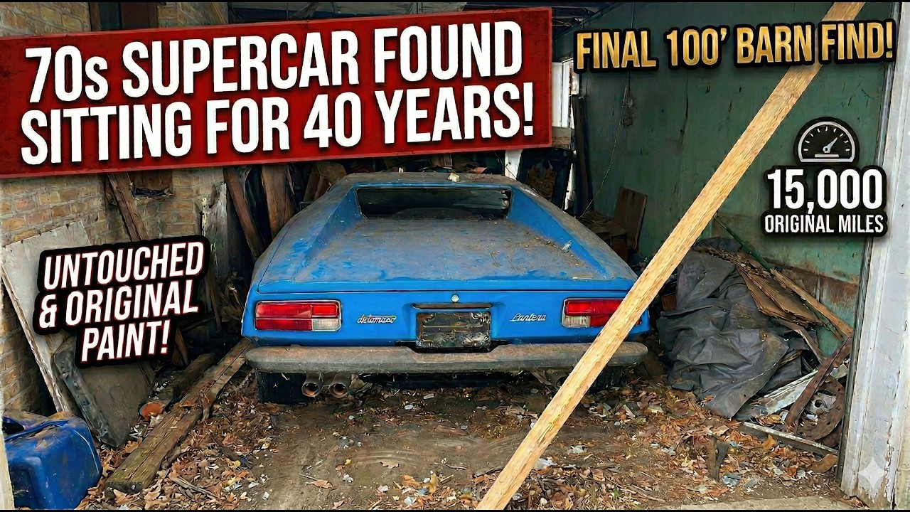 Найден в сарае или гараже: DeTomaso Pantera 1974 года выпуска - редкий и оригинальный автомобиль ...