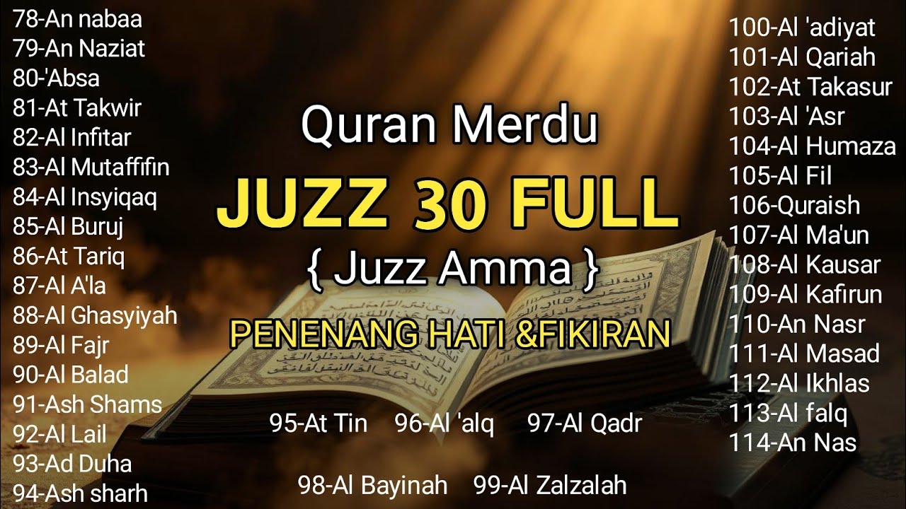 Ngaji Merdu Juz 30 Full ( JUZ AMMA ) Suara Merdu Menyentuh Hati,Terbaru 2026 | by Alaa Yasser