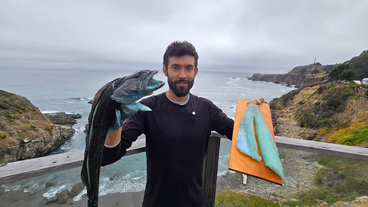 E-Foiling, Bobber Fishing, Vibrant Turquoise Lingcod Grilled on a Plank