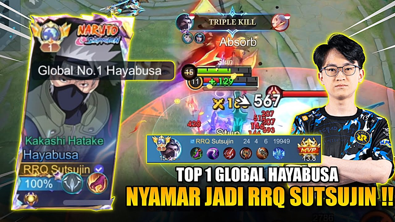 PRANK NYAMAR MENJADI SUTSUJIN 🔥TOP 1 GLOBAL HAYABUSA 1 ! MOBILE LEGENDS