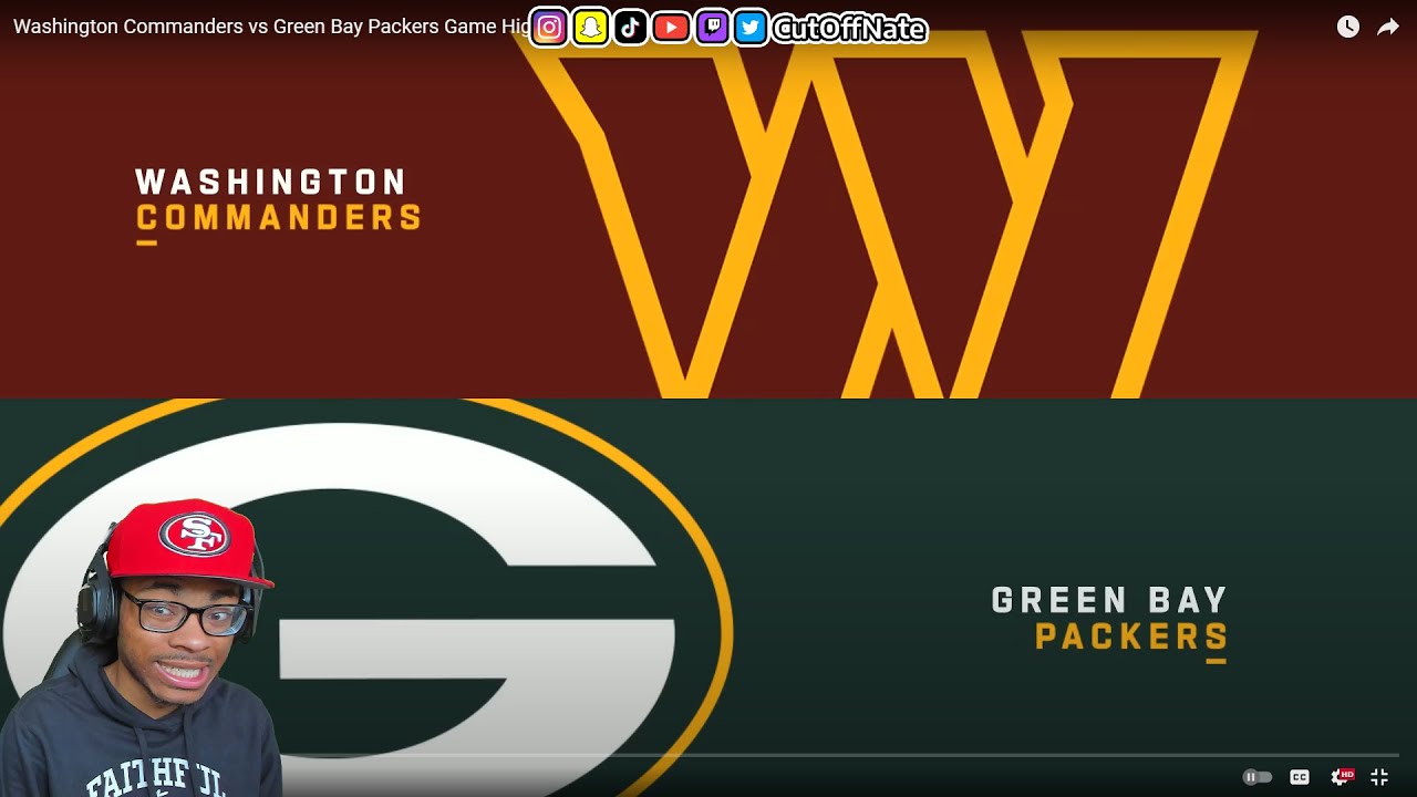 CutOffNate Reacts To Washington Commanders vs Green Bay Packers Game Highlights 2025 NFLSeason Week2