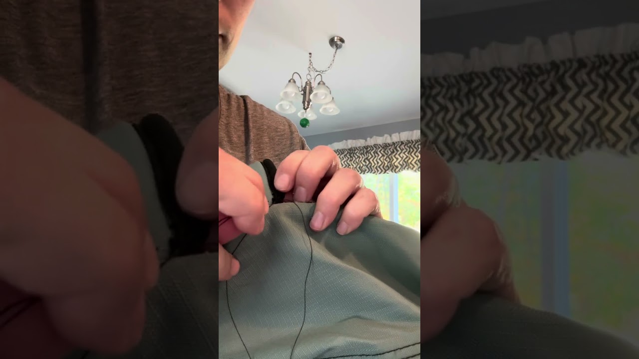 Fix your backpack strap at home. Sewing by hand tutorial