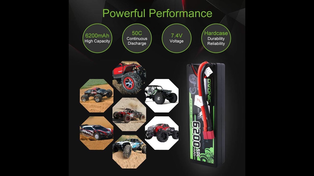 A Quick Look at The Specs of Ovonic 6200mAh 2S 50C Lipo Battery