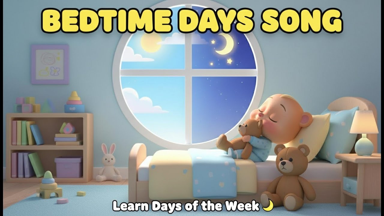 Days of the Week Bedtime Song 🌙📅 | Learn Monday to Sunday with Chiku 🐻
