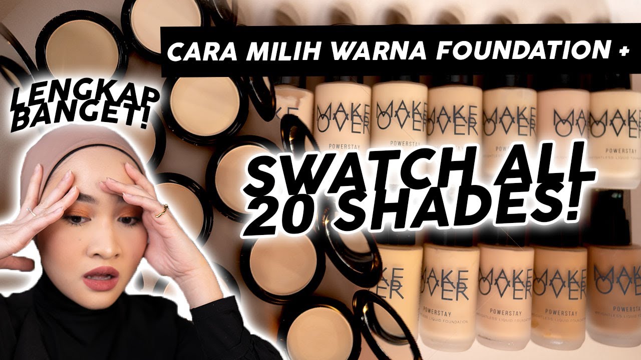 (GIVEAWAY) SWATCH SEMUA MAKEOVER POWERSTAY FOUNDATION + TIPS MEMILIH WARNA FOUNDATION
