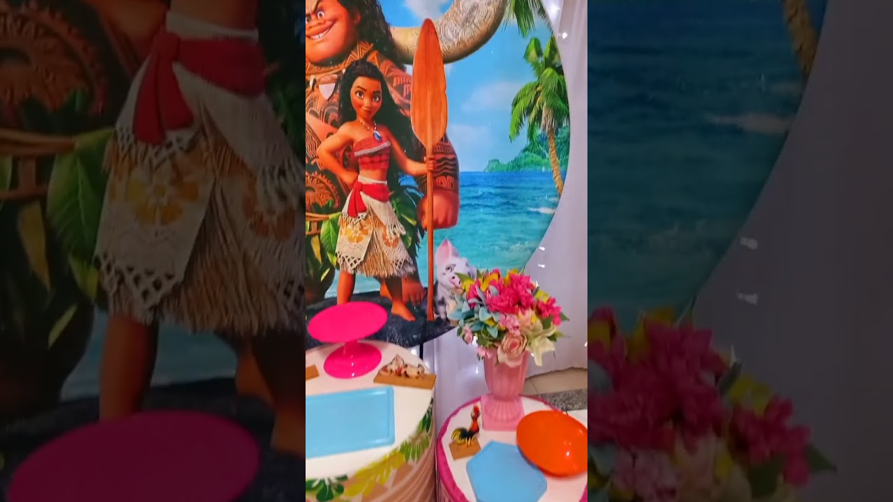 Id&eacute;ia para Decora&ccedil;&atilde;o de Festa Moana  #peguemonte #fiesta