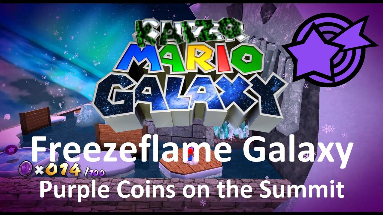 Kaizo Mario Galaxy | Freezeflame Galaxy – Purple Coins on the Summit | 100% Walkthrough