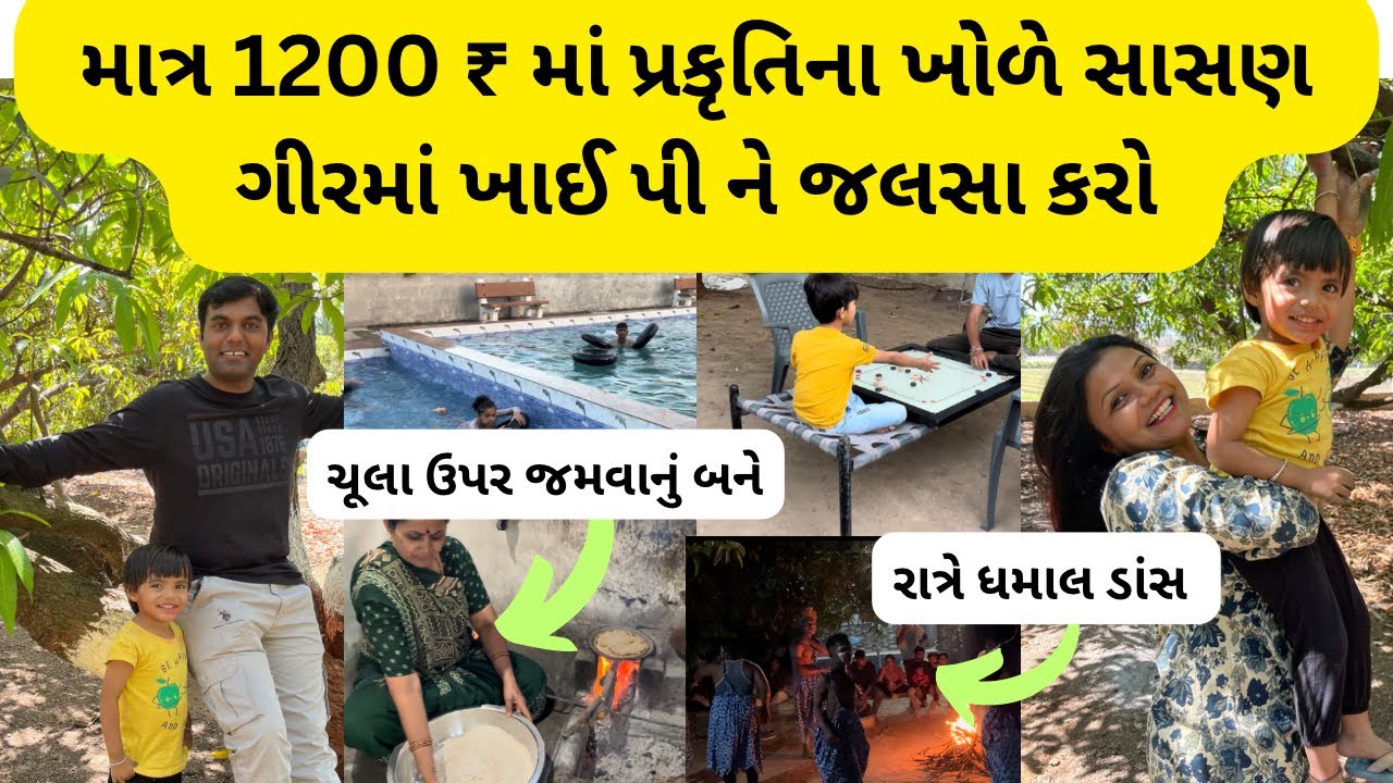 ઉનાળામાં સાસણ ગીરમાં રોકાવા માટેનો બેસ્ટ રિસોર્ટ | નાસ્તો, જમવાનું , સાથે ફૂલ મજા માત્ર 1250 ₹ થી