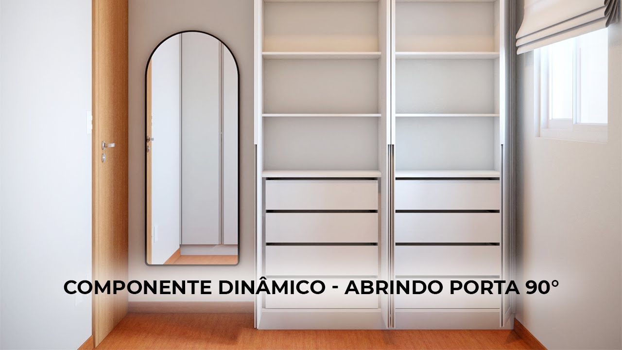Componente dinâmico no Sketchup - Abrindo porta 90°