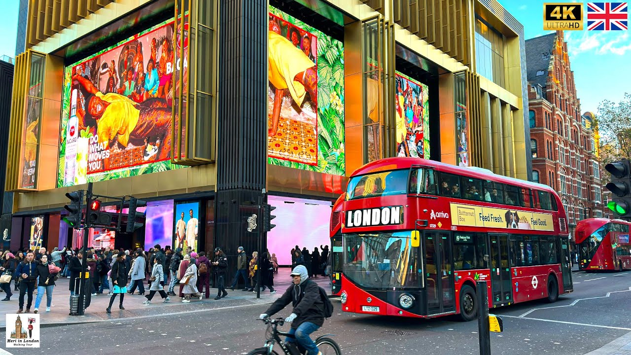 England London Most Amazing Walking Tour | West End Streets | 4K Immersive Walk