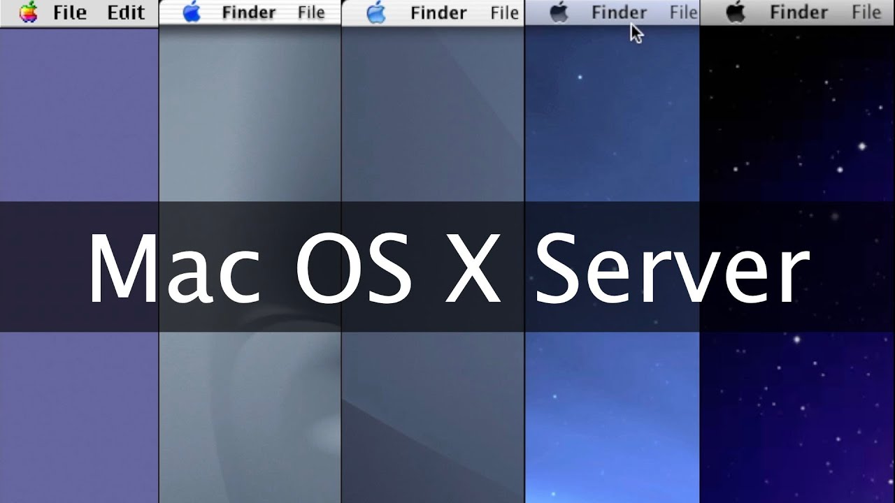 Mac OS X Server UI Evolution (1.0 - 10.6)