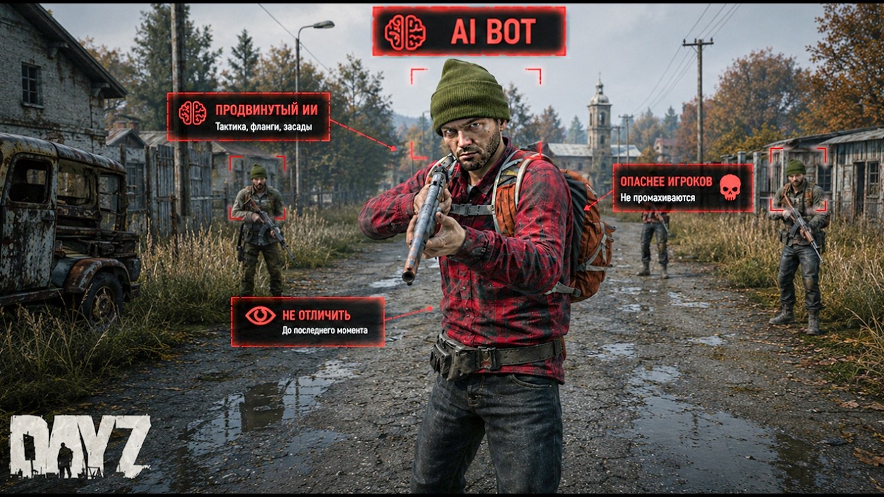 Я нашел СЕРВЕР DAYZ, Где Умные ИИ БОТЫ Охотятся за тобой