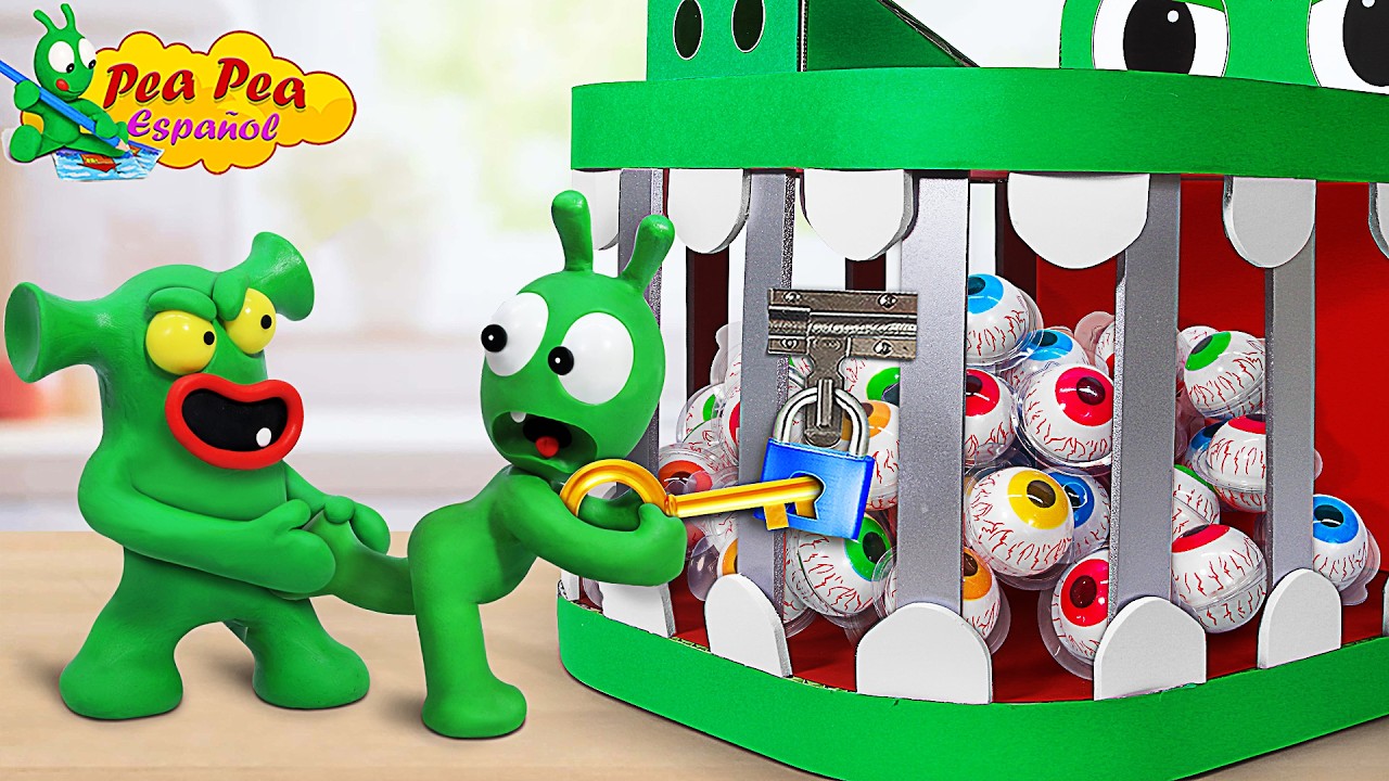 Pea Pea Protege la Caja de Comida🐊 Pea Pea Policía 👮 ♂️ Dibujos Animados para Niños