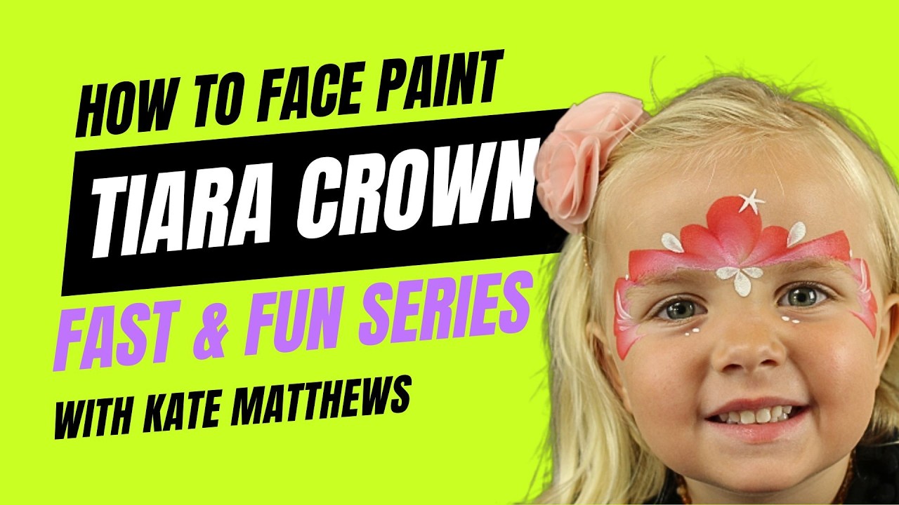 How to face paint a Princess Tiara Crown - Tutorial for beginners