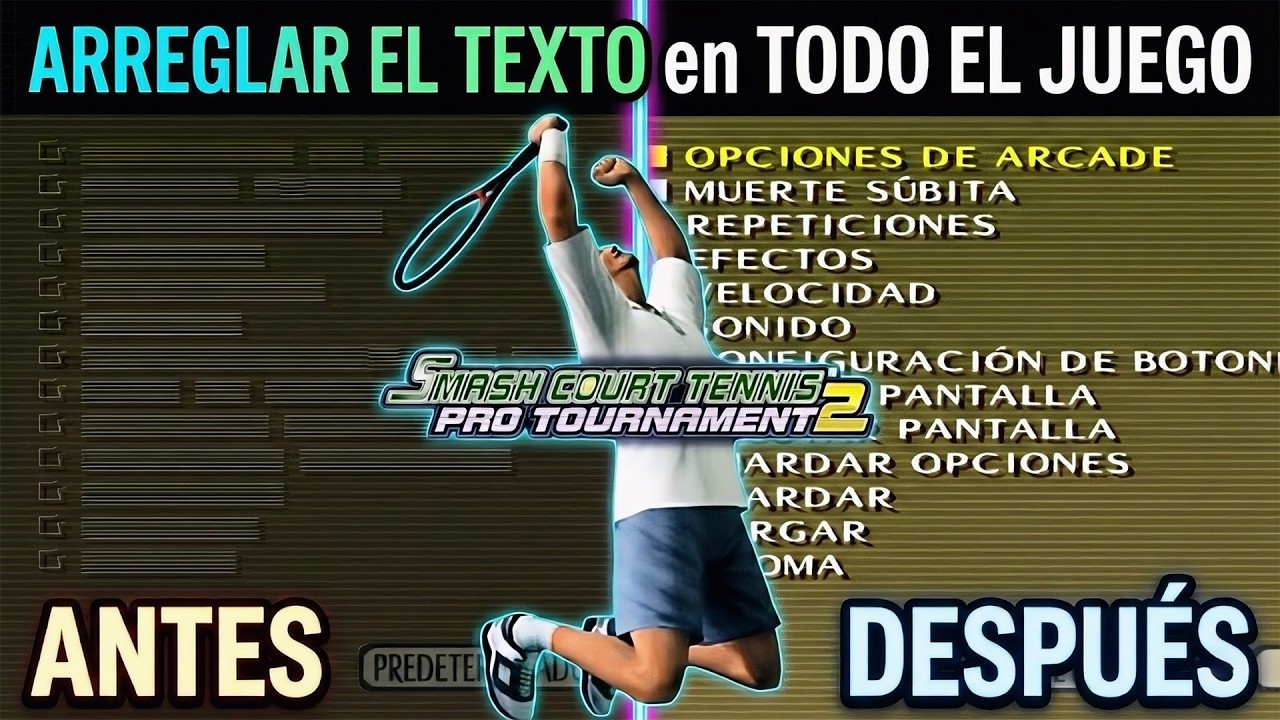 Arreglar texto en Smash Court Tennis Pro Tournament 2 en PCSX2