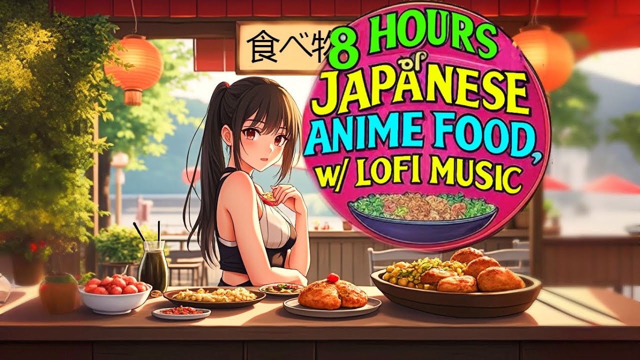 8+ HOURS of JAPANESE Anime Food 🍜 | Calming Ambience & Interesting Facts w/ LOFI {No Looping Scenes}