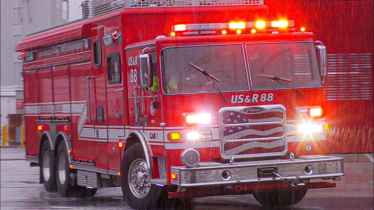 LAFD Swift Water 88, USAR 88, Swift Coordinator 1, Light Force 88, & Engine 88 Responding
