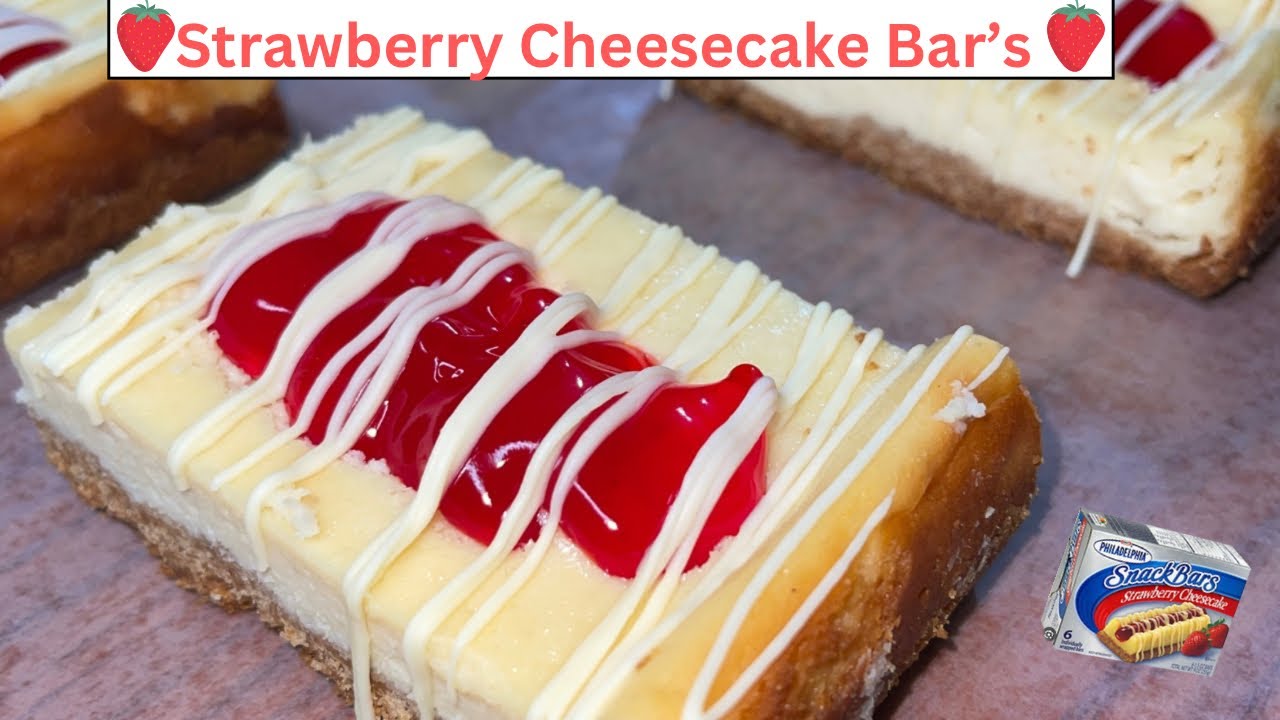 Strawberry Cheese Cake Bar's / Easy & Simple