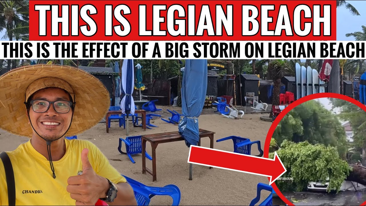 On 22.3.2025 Legian Beach hit with wild storm