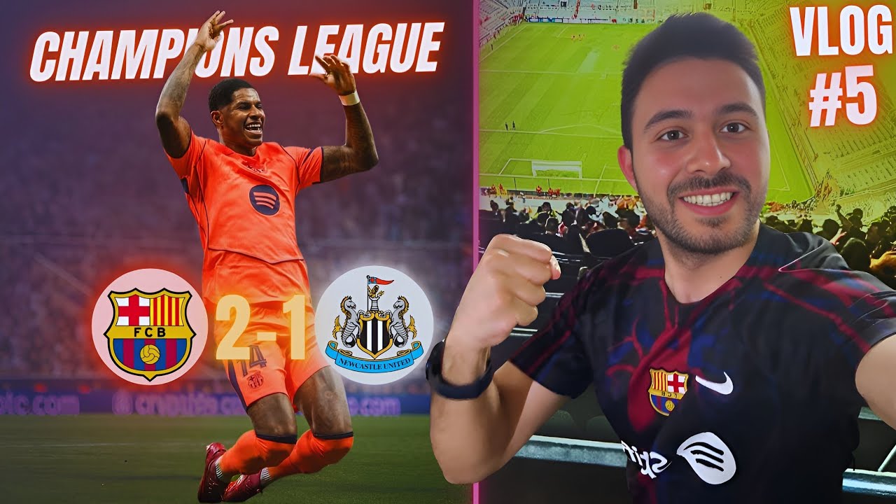 برشلونة نيوكاسل 2-1 | فلوق من الملعب – راشفورد المدمر