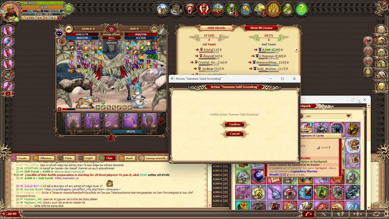 WAROFDRAGONS CLAN WARS  2. fight