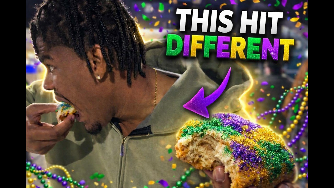 I TRIED MY FIRST AUTHENTIC KING CAKE, THE NOLA WAY!