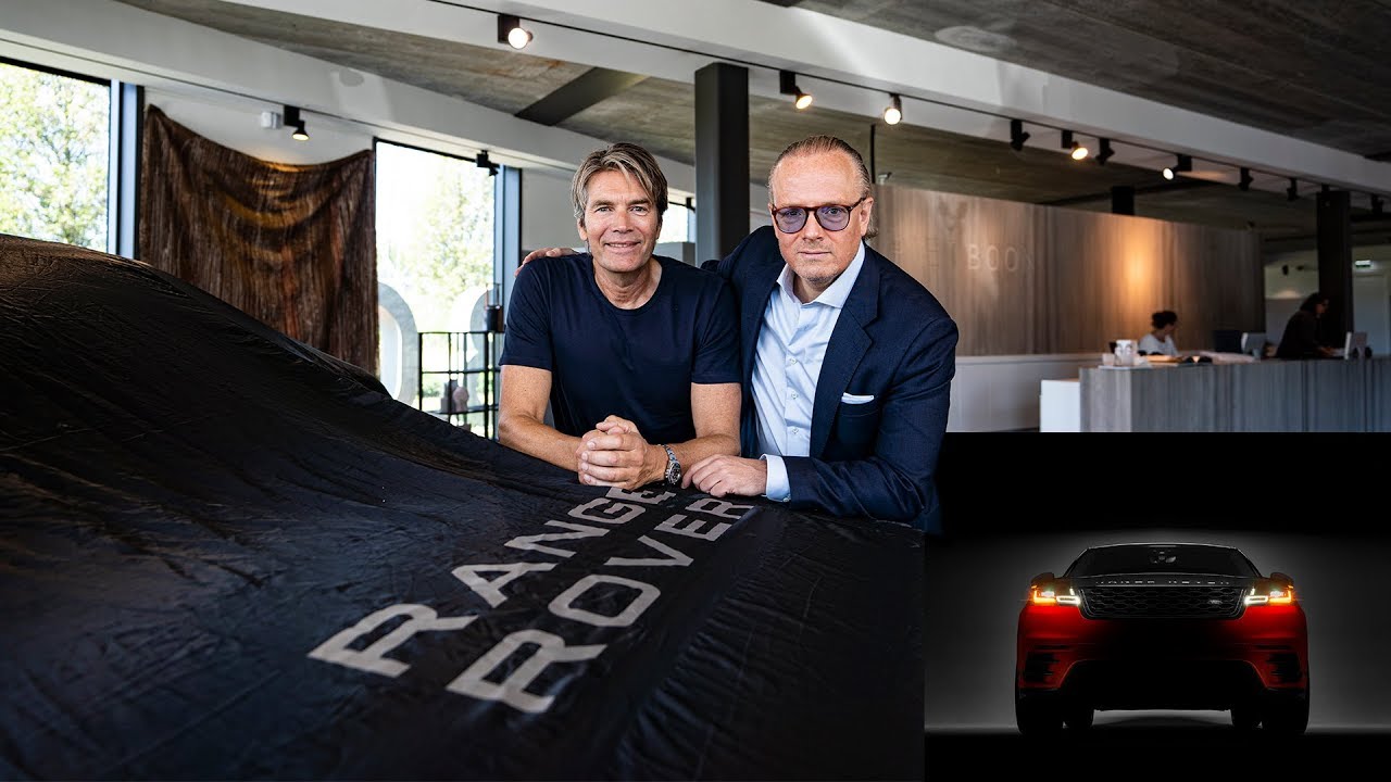 MET TOPDESIGNER PIET BOON ZAGEN WIJ ALS EERSTE DE UNIEKE RANGE ROVER VELAR IN MASAI RED