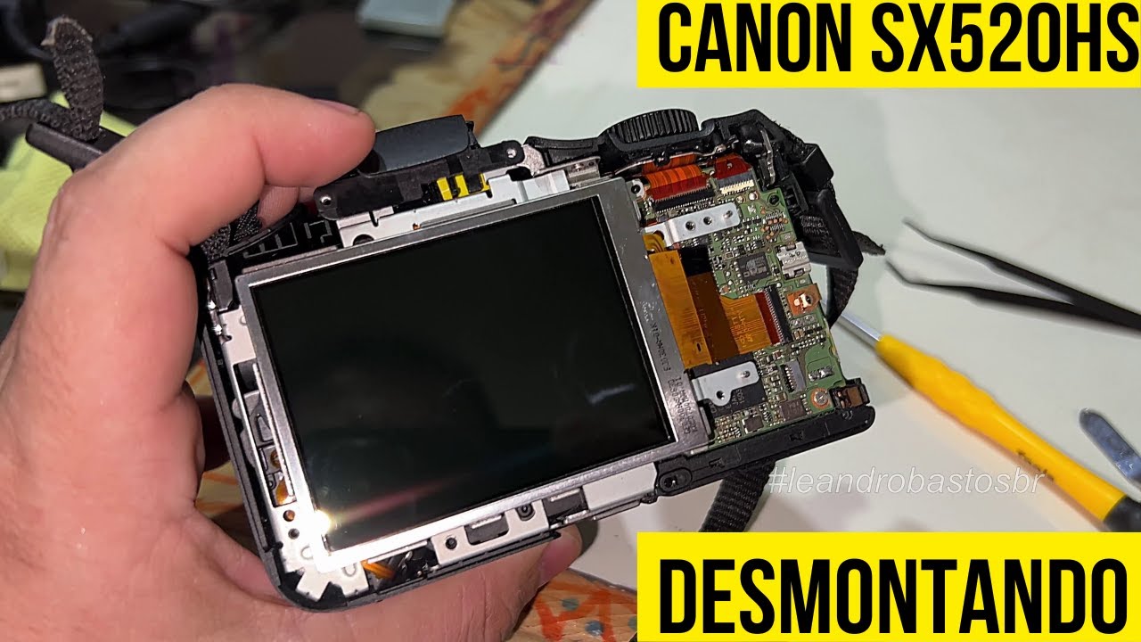 Abrindo e Limpando a Câmera Canon SX520 HS!