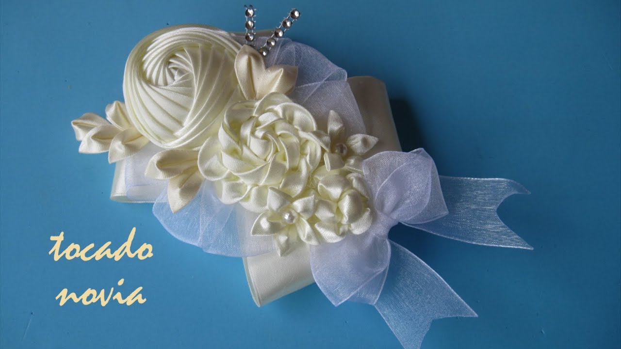 DIY - Moño o tocado de novia. - bow or bridal headdress