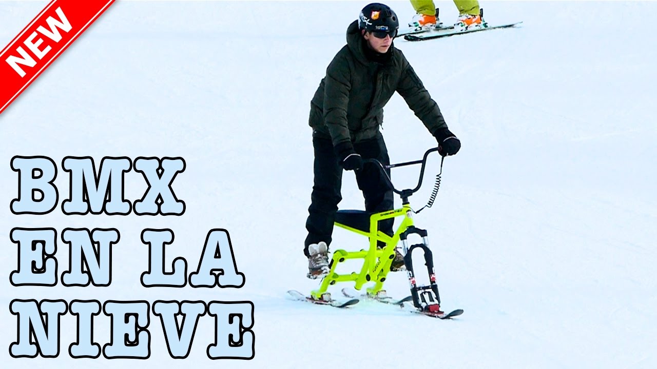 PROBAMOS UNA BMX DE NIEVE Y SACO ESTO