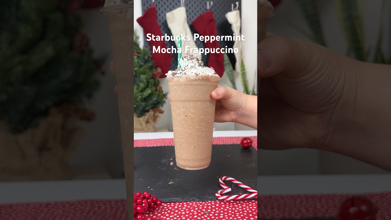 Peppermint Mocha Frappuccino Recipe ❤️🎄
