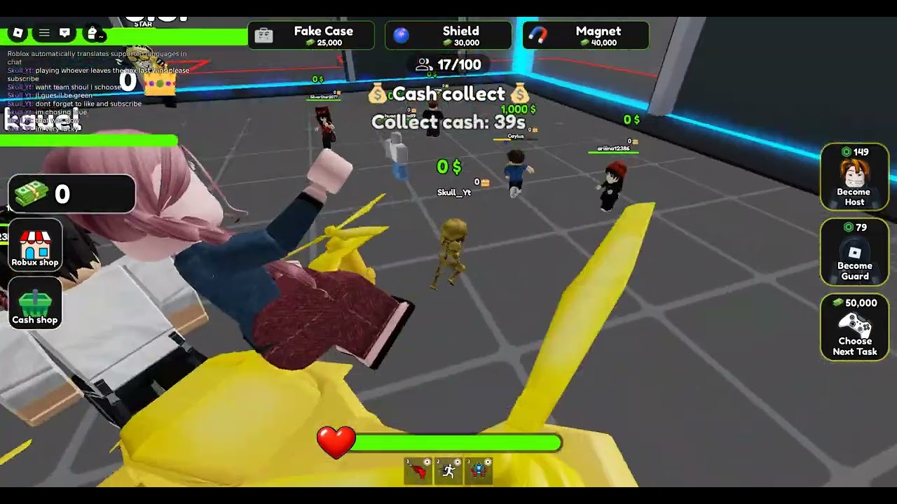Roblox last one to leave the box wins crazy game.