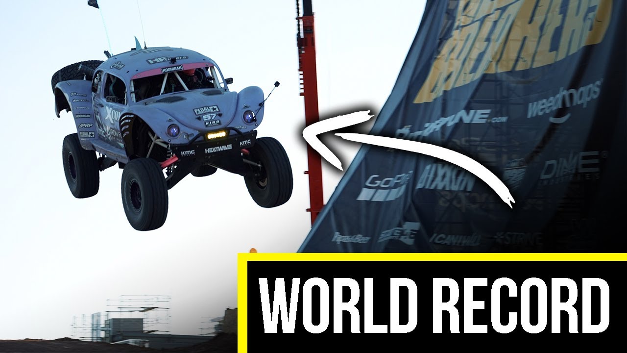 Blake Wilkey' World Record 214-Foot Trophy Truck Jump | Record Breakers revel Surf Park