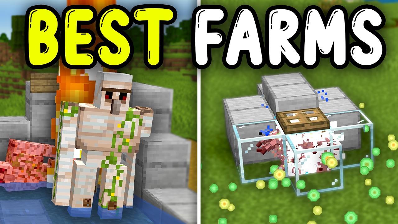 Top 10 BEST FARMS Minecraft Bedrock 26.1/1.21+!