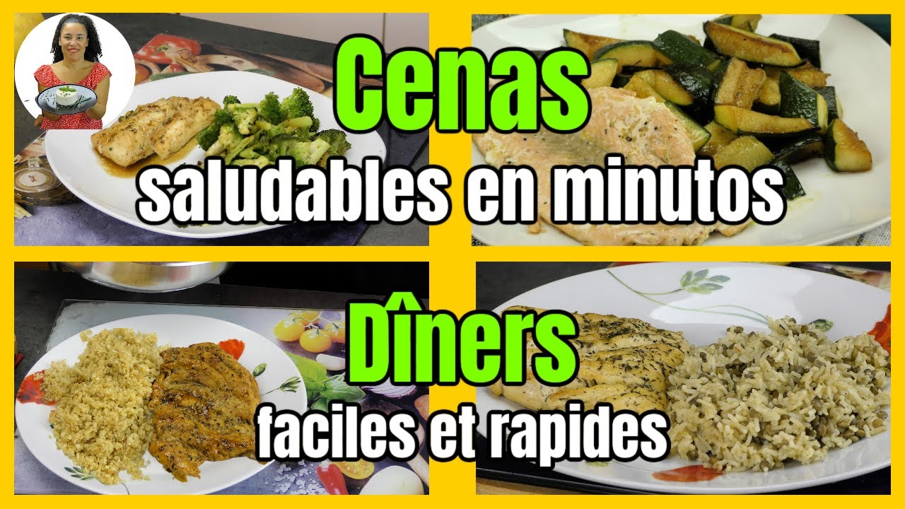 “4 Recetas Fáciles y Rápidas | Cenas Saludables en Minutos”