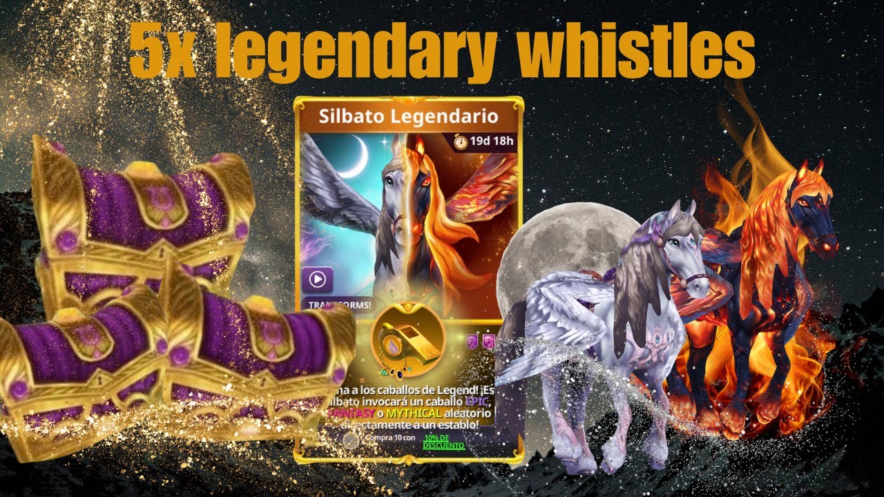 5x Legendary Whistle opening | Did I get the EMBER FRIESIAN? ✨🦄👀😱| Horse Riding Tales